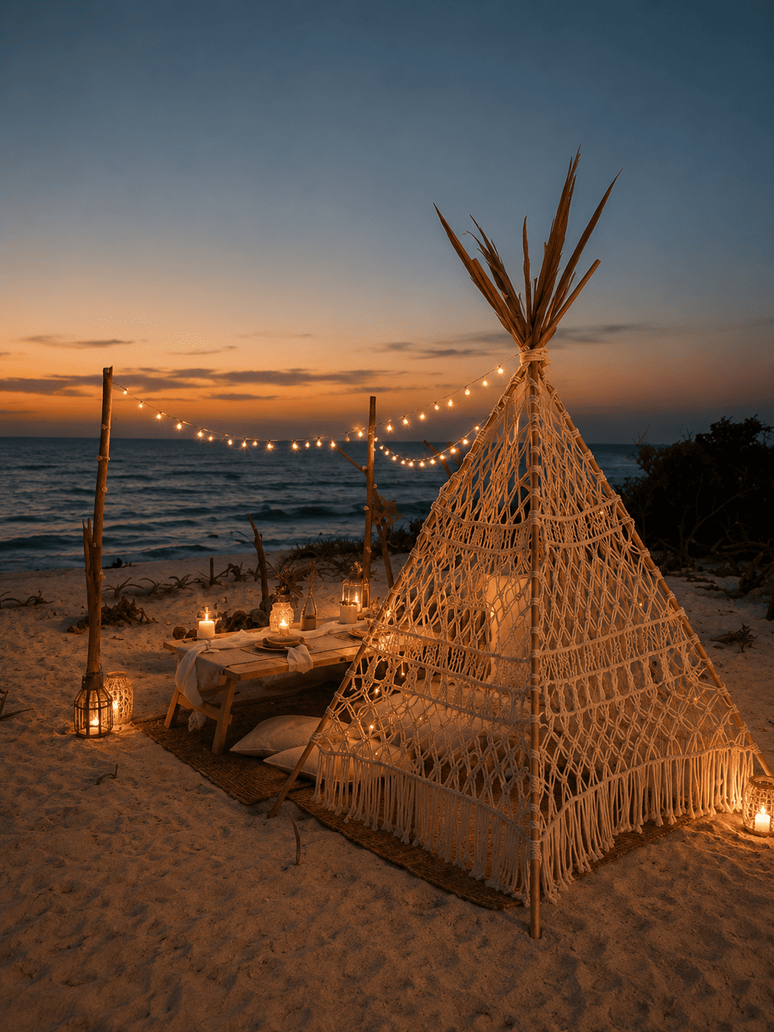 Montaje y decoración para bodas en la playa y producción de eventos sociales